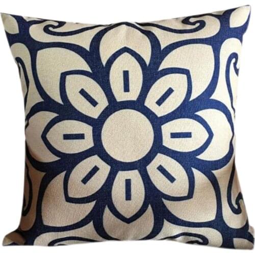 Classical Retro Chinese Cushion Teahouse Hotel Sofa Cushion Car Waist Cushion Cotton Linen Red Wood Chair Square Pillow