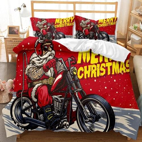 Santa Claus Bedding Set,Red Dog Duvet Cover Christmas Gift, Nordic Bed Cover 150,Kawaii Comforter Set King Size ,Juego De Cama