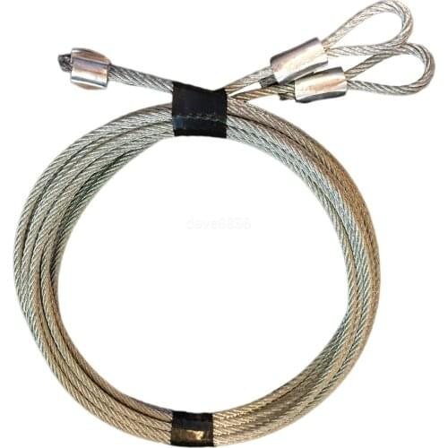 2.5mm Ideal Security SK7112 Garage Door Extension Cable Kit 2 Galvanized Steel Braid Cables, S Hooks