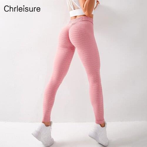 CHRLEISURE Workout Leggings Women High Waist Push Up Anti Cellulite Leggings Sport Fitness Gym Sport Elasticity Legging