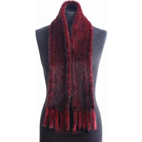 HARPPIHOP FUR Fur scarf mink scarf mink knitted scarf womens mink hair scarf