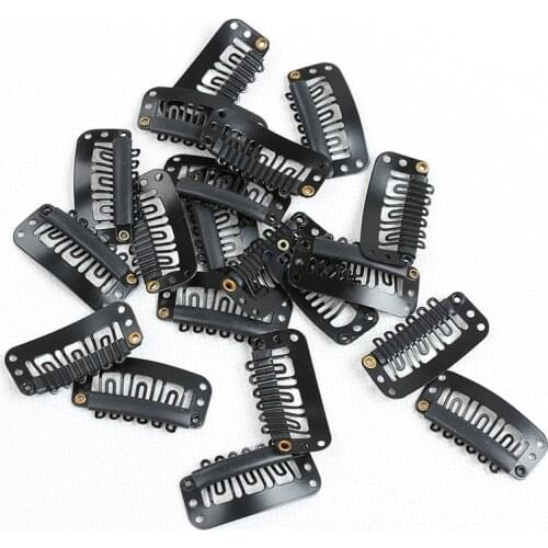 Metal Snap Clips For Hair Extensions 20Pcs/Lot Clip Ins Hair Extensions Wig Clip-On Weft Hairpiece Metal Clips By BOOMING HAIR