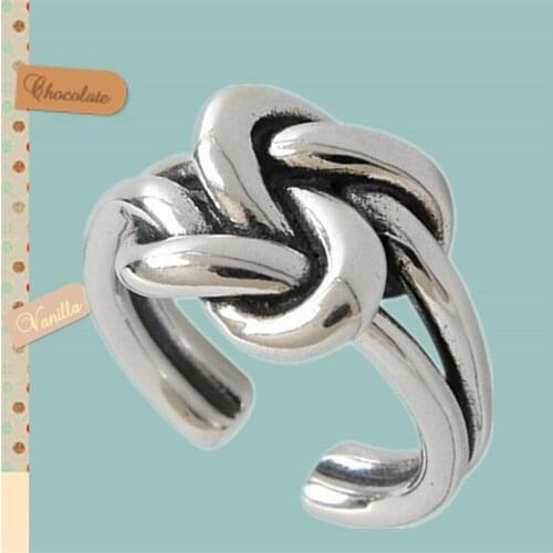 Miuoxion Wholesale Retro Geometric Knotted Ring Fashion Personality Jewelry For Women Feature Namour Charm Gift All Seasons