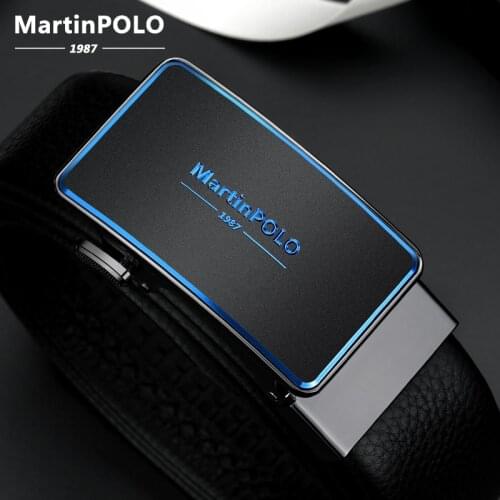 MARTINPOLO Genuine Leather Belts Men 3.5cm Width Sports Brand Luxury belts for men Cummerbunds Leather Belt Mens Belts MP05304P