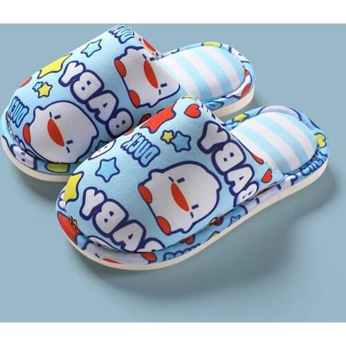 2020 New Children Slippers Toddler Girls Flip Flop Cute Cartoon Plush Slides Baby Boys Indoor Shoes Warm House Kids Slippers
