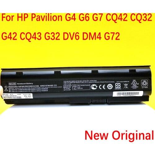 Original MU06 593553-001 New Battery For HP 430 431 435 630 631 635 636 650 655 CQ32 CQ62 G32 G42 G72 G56 G62 G7 DM4 593553-001