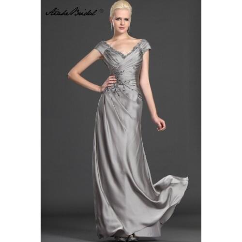 Mother Of The Groom Dresses Elegant A Line V Neck Appliqued Mother of the Bride Dress