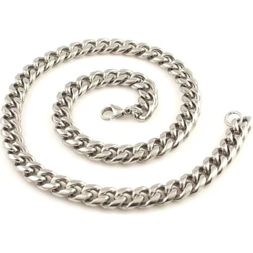 Retro Fashion Stainless Steel Punk Rock Style Party Popular High Quality Mens Circle Charm Chain Necklace Jewelry AN011