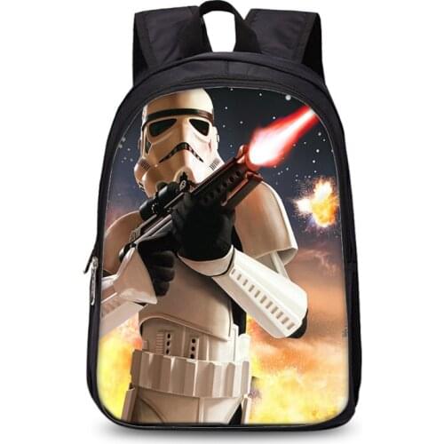 Disney Cartoon Backpack Animal Anime Darth Vader Yoda Jedi Casual School Bags Toddlers Boys Girls Teenager Gift