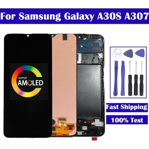For Samsung Galaxy A30S LCD A307FN A307G SM-A307F A307F LCD Display With Touch Screen Digitizer Assembly For Samsung A30S LCD