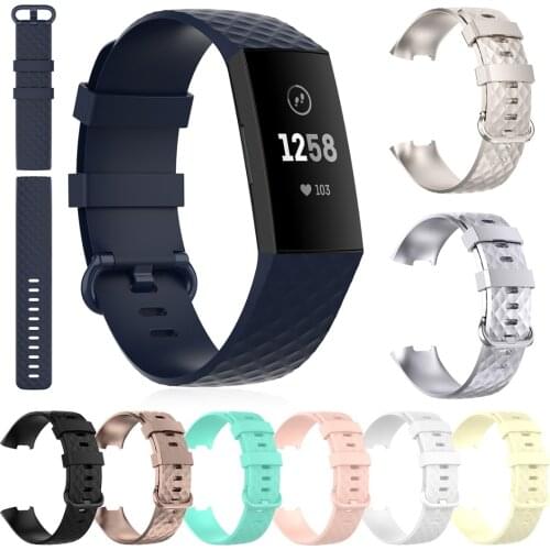 Sport Silicone Band Strap For Fitbit Charge 3 SE/Charge 4 SE Replacement Watchbands Smart Watch Wrist Band For Women Men
