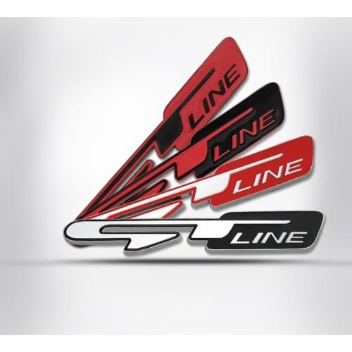 Car Styling 3D metal GT Line Emblem Car Trunk Rear Decoration Sticker For Kia Forte Ceed Stinger Shuma Rio Sportage Soul Cerato