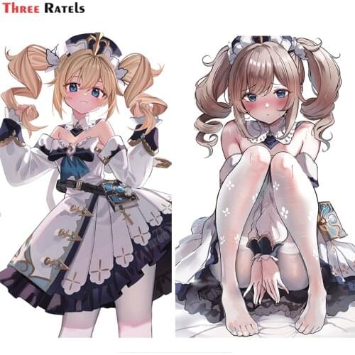 Three Ratels A458 Anime Girl Barbara Of Genshin Impact Sticker For Car Door Side Personalized Waterproof Anti Scratch Film Decal