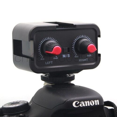 WS-V2 2-Channel Universal Microphone Audio Adapter Mixer with Stereo & Dual Mono 3.5mm Inputs for DSLR Cameras & Camcorders