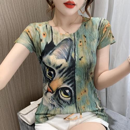 Women T Shirt Casual Funny Tshirts Kawaii Tees Top Female Harajuku Short Sleeves Shirts Woman Clothes