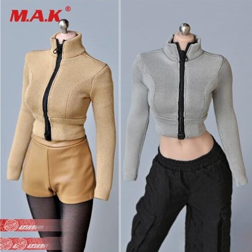 1/6 Scale Female Tights Leotard Corsetry Zipper Clothing For 12'' PH TBL Female Action Figure Body