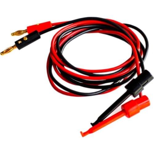1 Pair Small Test Hook Clip to Banana Plug for Multimeter Test Lead Cable