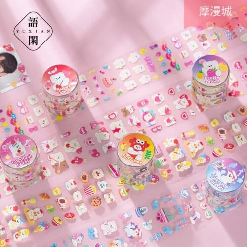 1pcs/1lot Decorative Adhesive tapes Little Bear Garden Party Series Scrapbooking DIY Paper Scrapbooking Stickers 5m