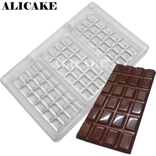 3D Polycarbonate Chocolate Molds Tray for Chocolate Bar Moulds Cake Forms Bakery Baking Fondant Mold Pastry Tools