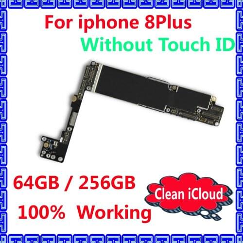 64GB 256GB Good working mainboard for iphone 8 Plus without touch ID 100% original unlocked motherboard IOS system logic board