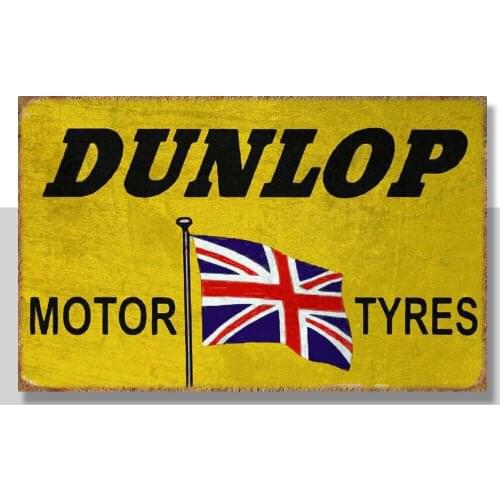Dunlop Motor Tires, Retro metal Sign vintage / man cave / Garage