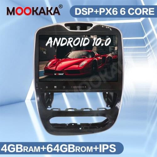 Android 10.0 64GB PX6 Car Multimedia Player For Renault Clio 2017 2018 GPS Navigation Radio Auto Stereo Head Unit Audio Screen