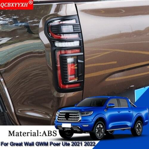 Car Styling Rear Light Trim Cover External Taillight Sequins Stickers Accessories For Great Wall Cannon GWM Poer Ute 2021 2022