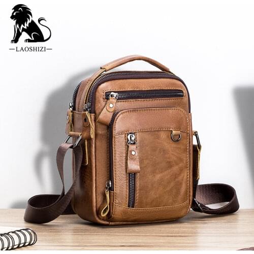 Brand 100% Genuine Leather Mens Shoulder Bags Messenger Bag for Men Crossbody Bags new Small Man Designer Handbag Bolso Male