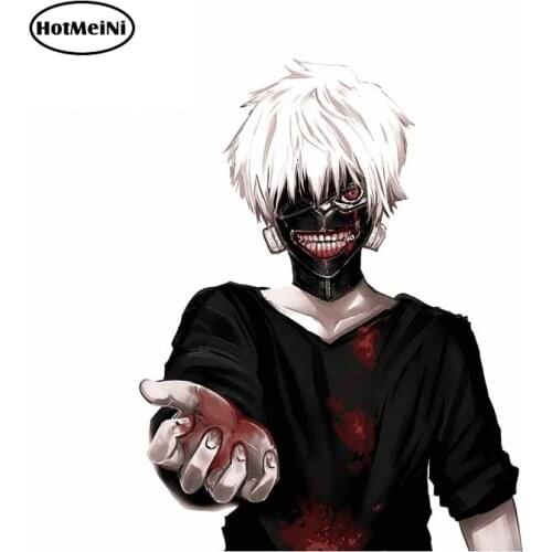 HotMeiNi 13cm x 10.3cm For Tokyo Ghoul Motorcycle Car Stickers Vinyl Material Decal 3D Custom Printing Car Door Protector