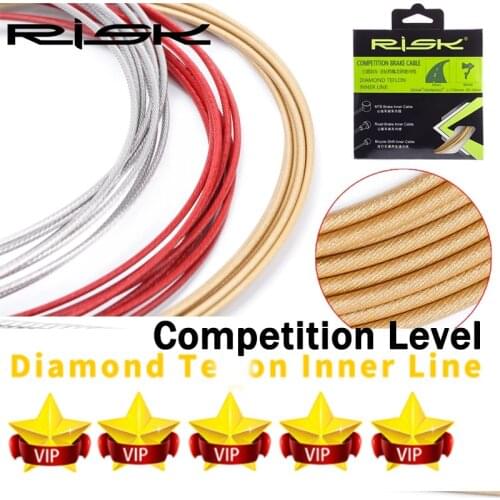 RISK Competition Lever Bike Nano Coating Inner Diamond Cable Front Rear Shift Cable Brake Cable for MTB Mountain Road Bicycle