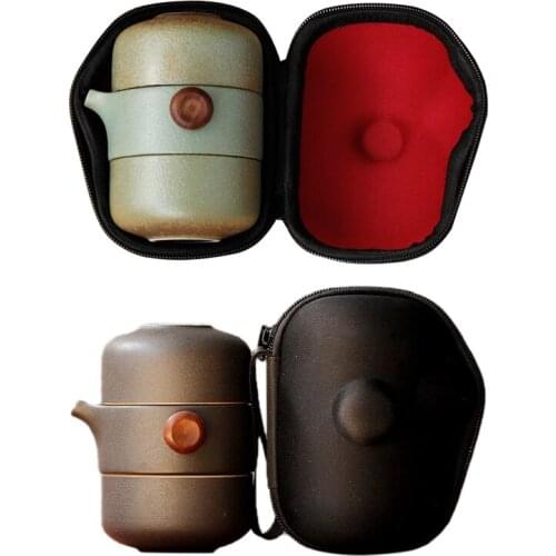 Japanese-Style Ceramic Teapot Lid Bowl Teacup Handmade Portable Travel Office Tea Set