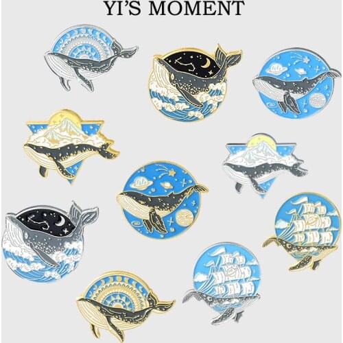Whale Brooch female personality exquisite small PIN BROOCHS BADGE clothing decoration