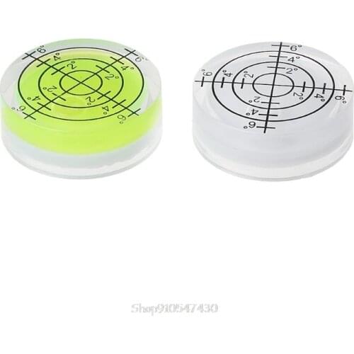 2pcs 32*12mm Round Bubble Level White Green Bullseye Level Measuring Tool D23 20 Dropship