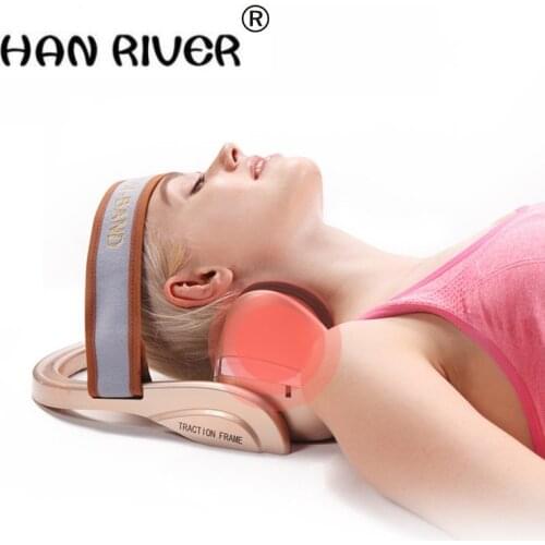 Multi-functional air bag extrusion cervical massage device neck protector can be hot compress cervical therapeutic instrument