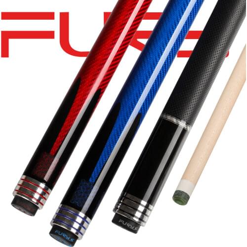 FURY FG Pool Cue Billiards Stick Kit 11.75/13mm Tip HT/KT Maple Shaft Uni-lock 3K Carbon Fiber Braided Grip Professional Billar