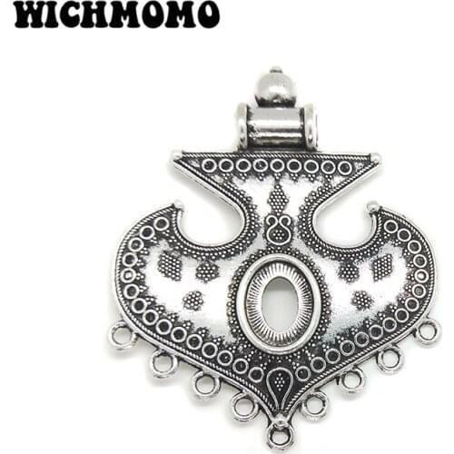 New 1pieces 78*64MM Retro Alloy Hearts Pendants Charms Tassel Loop Linker Connector for DIY Necklace Jewelry Accessories