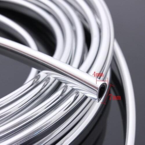 New 6M Chrome Moulding Trim Strip Car Door Edge Scratch Guard Protector Cover Strip Roll