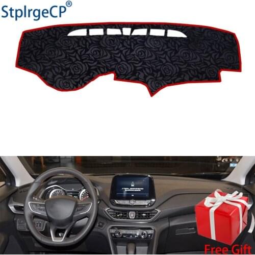 Rose Pattern Non-slip Car Dashboard Cover Dash Mat Pad DashMat ANti-UV Car Sticker for Chevrolet orlando 2018 2019 Car Styling