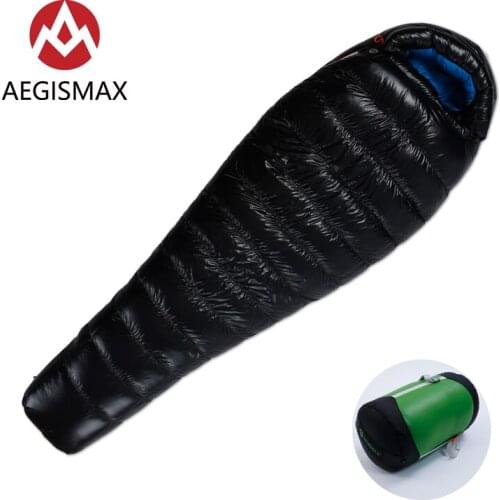 AEGISMAX G Series Outdoor Camping Hiking Ultralight Tent Keep Warm White Goose Down 800FP Mummy Type Down Sleeping Bag
