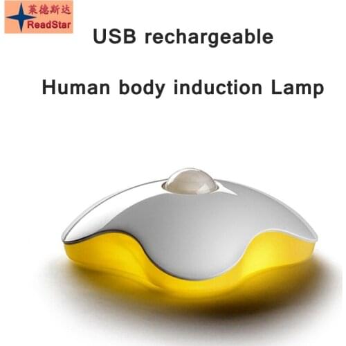 USB rechargeable Human body induction lamp body sense light retail packing include 3xAAA rechargeable battery