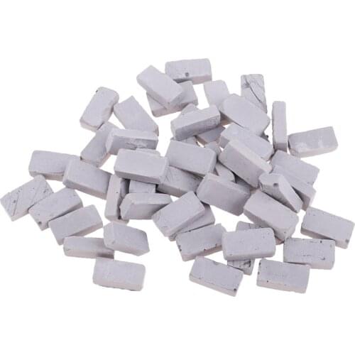1/16 Simulation Porcelain Gray Brick Model Toy 1.7x0.9cm for Diorama Scenery