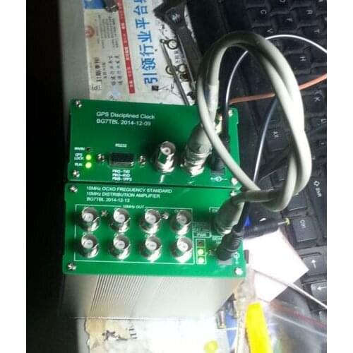2019 10MHZ SINE WAVE GPS DISCiPLINED CLOCK GPSDO + Distribution amplifier OCXO