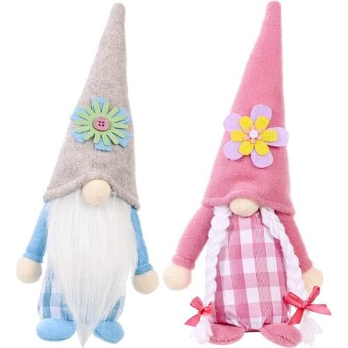 2 Pcs Spring Flowers Gnome Faceless Doll Mothers Day Gnomes Gift for Mother Home Decor Ornaments