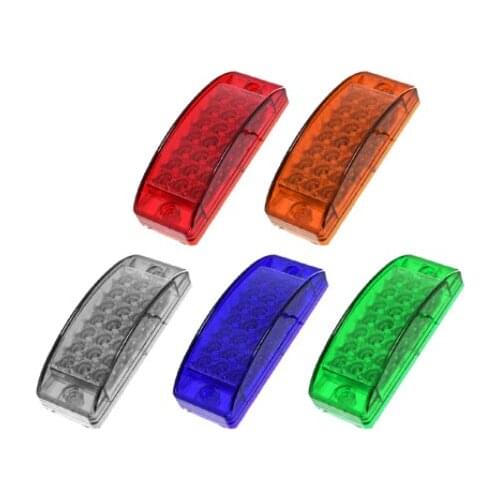 4X Auto amber red white12V Sealed 21 led Truck trailer Bus Side Marker Clearance Lamp Lights 150*52*40mm external lights