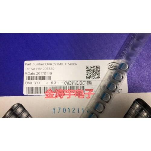 6.3 V390UF 8 x7 made long strips solid-state capacitors OVK391M0J0807-TR0 390uf 6.3V
