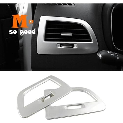 ABS Chrome For Renault Koleos Car front Air conditioning outlet AC vent panel Cover Trim interior product accessories 2017 2018