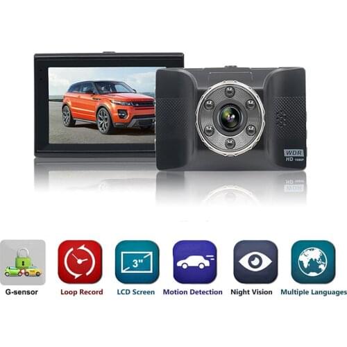 Car DVR 3.0" Full HD 1080P DashCam Vehicle Camera Video Recorder Registrar Car Parking Monitor Car Motion Detector Car Camcorder