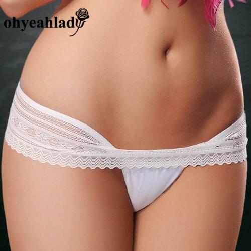 Ohyeahlady Seamless Panties Transparent Underwear Plus Size Lace Brazilian Cut Panties Low Waist Brief Thong Panties DYJ28