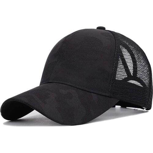 Baseball Caps Sunshade Cotton Breathable Adjustable Back Ponytail Hat Headwear For hiking&camping Outdoor Sports