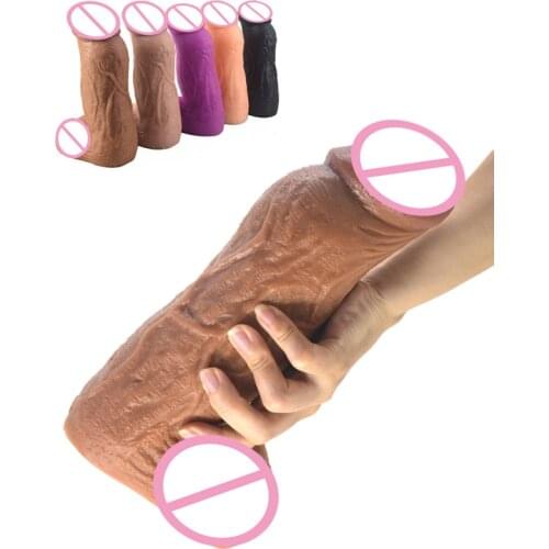 Huge Realistic Dildo Sucker Big Penis Tough Surface Sex Toys for Women Vagina Stimulate Lesbian Man Giant Anal Plug Maturbation